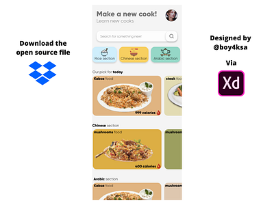 Learn new cooks (app to learn new cooks) app app design application cook cooks design learn mobile mobile app new ui ui design uidesign