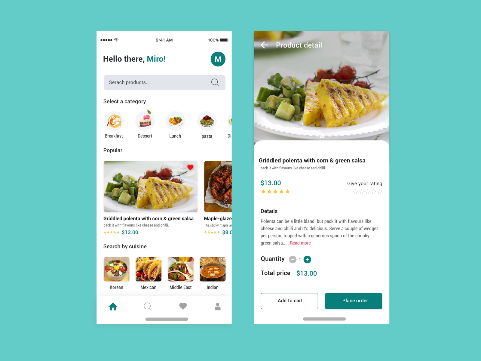 food delivery app by mgz on Dribbble