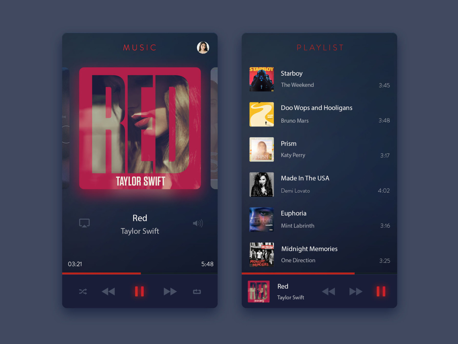 Music App by mgz on Dribbble