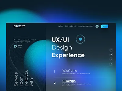 Folio Clearn Design clearn design dark mode folio design porfolio ui web design