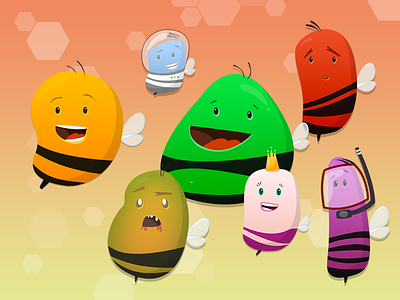 Disco Bees Characters
