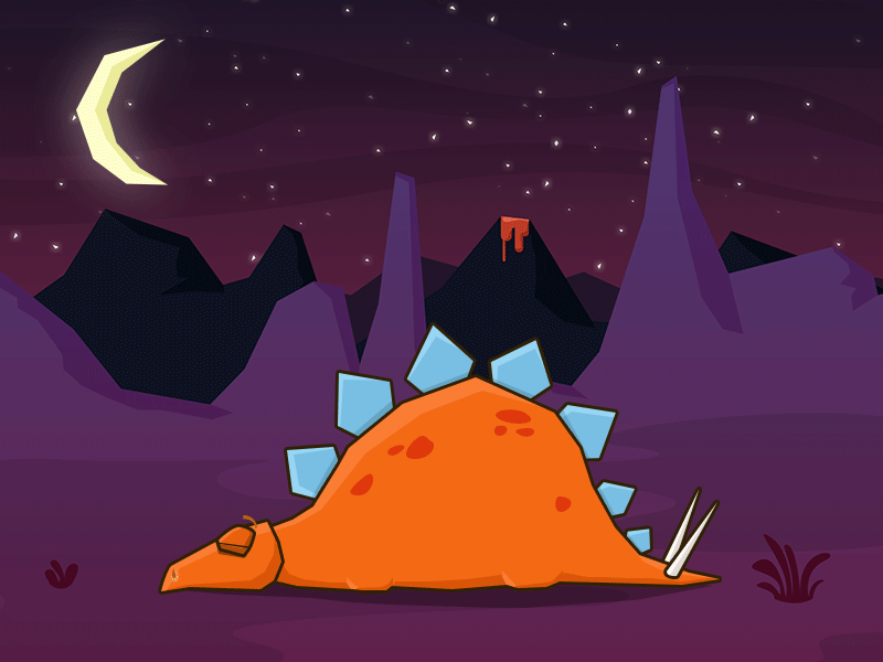 Sleeping Stegosaurus