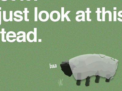 Just look at this sheep instead. baa green sarcasm sheep