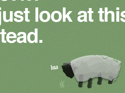 Just look at this sheep instead.