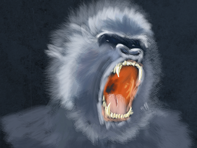 Gorilla gorilla illustration paint texture