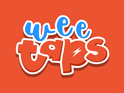 New Logo for Wee Taps apps blue ios ipad iphone kids kids apps lightning logo red wee wee taps