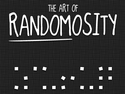 The Art of Randomosity article black dots random sneak peek squares white