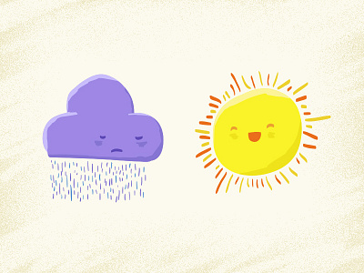 Cloud & Sun cloud illustration painting rain sky sun sunshine