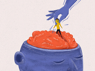 Tito Illustration brains hand head idea illustration jelly ticket ticketing tito