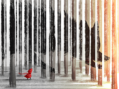 Little Red Riding Hood art illustration inspiration little red riding hood picture book scary wolf wood
