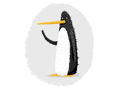 Penguin animal cartoon fun hairy illustration kids kids book penguin