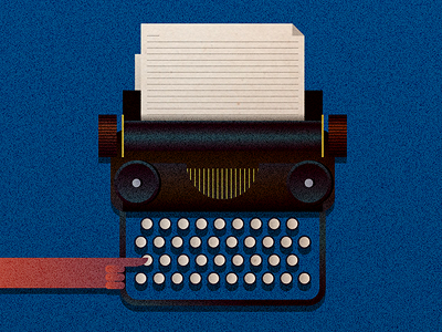 Typewriter hand illustration noise typewriter