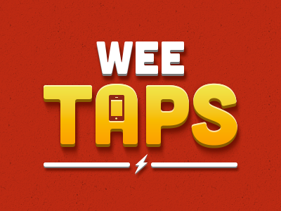 Wee Taps ios ipad iphone kids lightning logo red texture wee