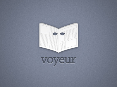Voyeur Logo app letterpress logo newspaper voyeur