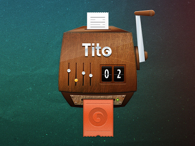 Tito Ticket Machine handle machine printer retro ticket ticket machine ticketing tito