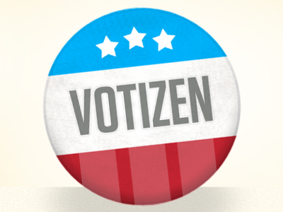 Votizen Button button government politics votizen