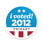 I Voted badge button politics sticker
