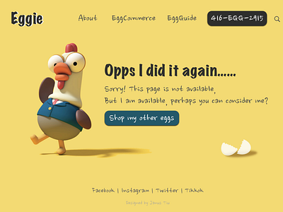 404 Error Page Design - Fun Idea