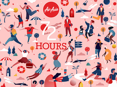 Air Asia Indonesia “SAle 72%” illustration illustration illustration digital illustrator