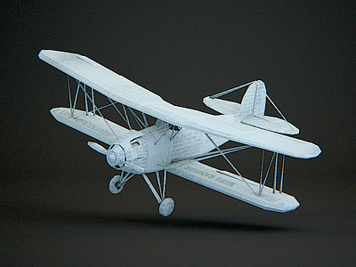 Low poly plane cinema 4d low poly plane