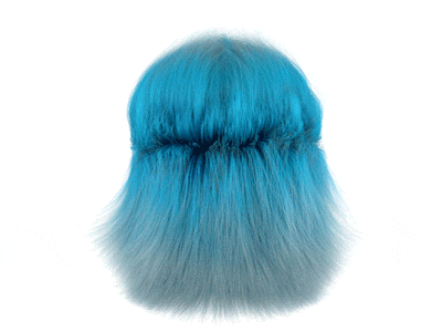 Cinema 4D Hair Test abstract animation blue c4d cinema 4d design gif hair motion simulation
