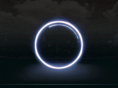 Ring (animated GIF inside) 3d animation blue cinema 4d gif glow light ring tron