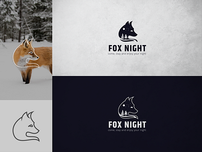 FOX NIGHT best design best logo best shot branding creative design illustration logo logo design type typogaphy