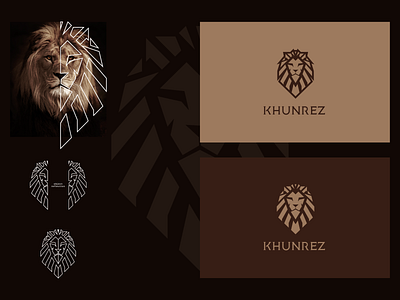 KHUNREZ best design best shot branding concept design illustration lion logo logo design logodesign logodesigner typogaphy