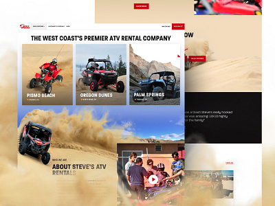 Steves ATV - Homepage atv branding outdoor rental website