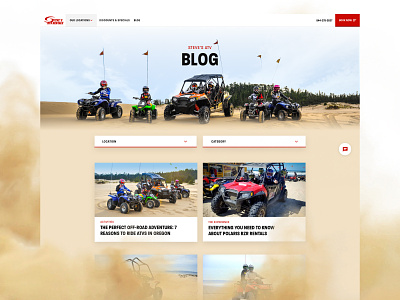 Steves ATV - Blog branding design red website