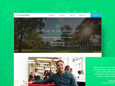 Dribbble Placeholder college design system graduate marketing school website