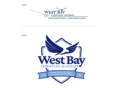 West Bay Christian Academy Rebrand branding christian education graphic design illustrator logo rebrand school