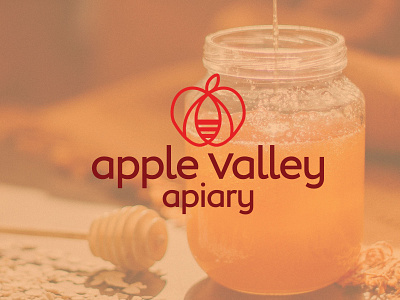 Apple Valley Apiary - Honey Company Logo 2 branding design graphic design local logo logo designer small business