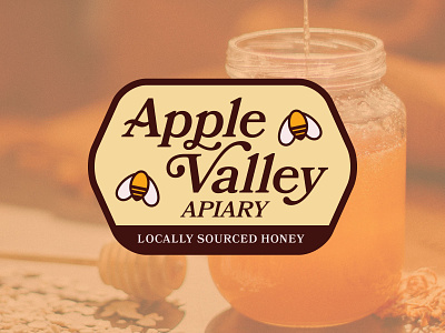 Apple Valley Apiary - Honey Company Logo 3 branding design graphic design local logo logo designer small business