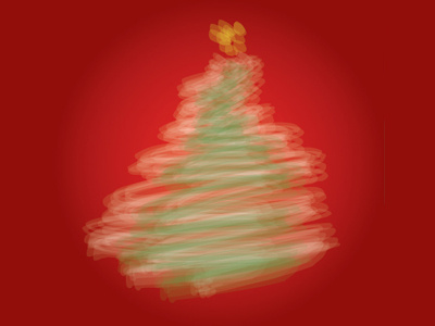 Christmas Strokes christmas color glow green holiday red star strokes tree white yellow