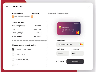 #DailyUI - Credit card checkout page