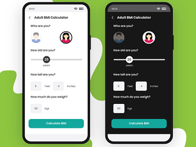 #DailyUI - BMI Calculator design graphic design mobile app mobile ui product page ui ui design user experience ux design visual design