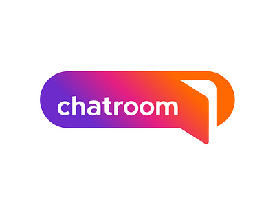 Chatroom group chat app logo concept