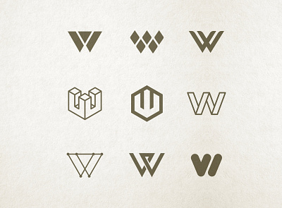 Letter W Exploration monograms branding branding design logo logo design monogram
