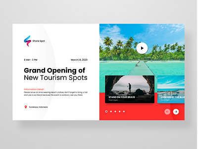 Shore Spot app beach event invitation design minimal ui ux web web design website website design