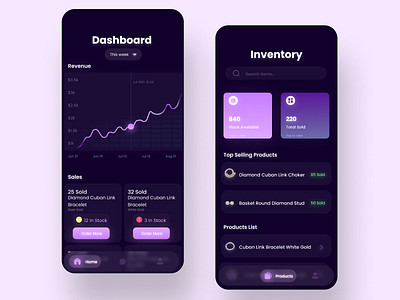 Store Inventory app design icon mobile typography ui ux