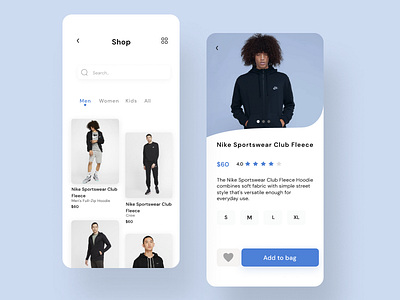 Minimal Shopping design app design mobile ui ux