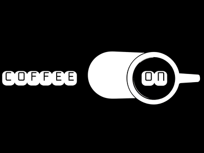 Coffee on logo black black and white logo brand coffee brand illustration logo minimal minimal logo minimalistic style logo