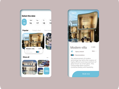 Booking app design