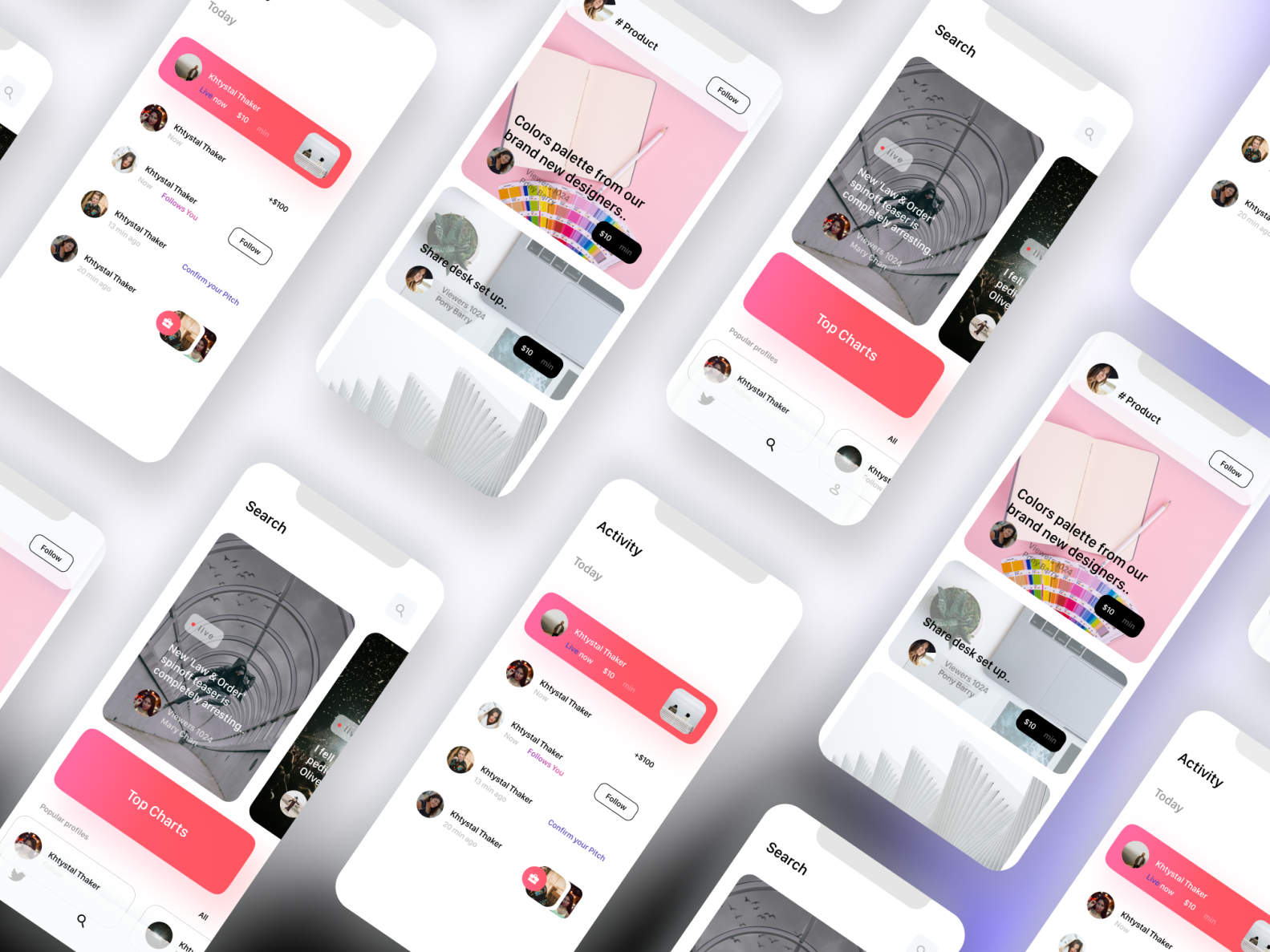 Social media by Ollie ⭐️ Vakhniy on Dribbble