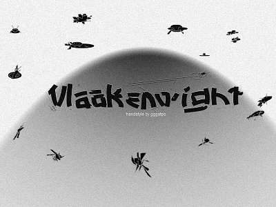 Vlaakenwight cover caligraphy cartooning illustration ufo vlaakenwight