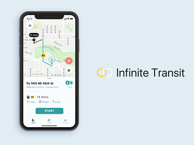 InfiniteTransit animation app branding design minimal