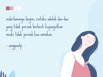 Indonesian Poem Art Illustration
