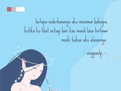 Indonesian Poem Art Illustration