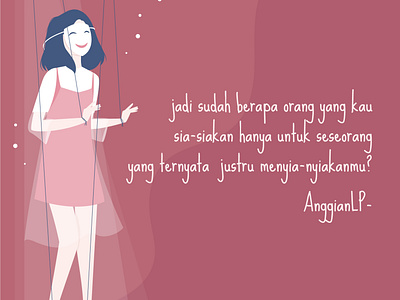 Indonesian Poem Art Illustration (cry behind mask)